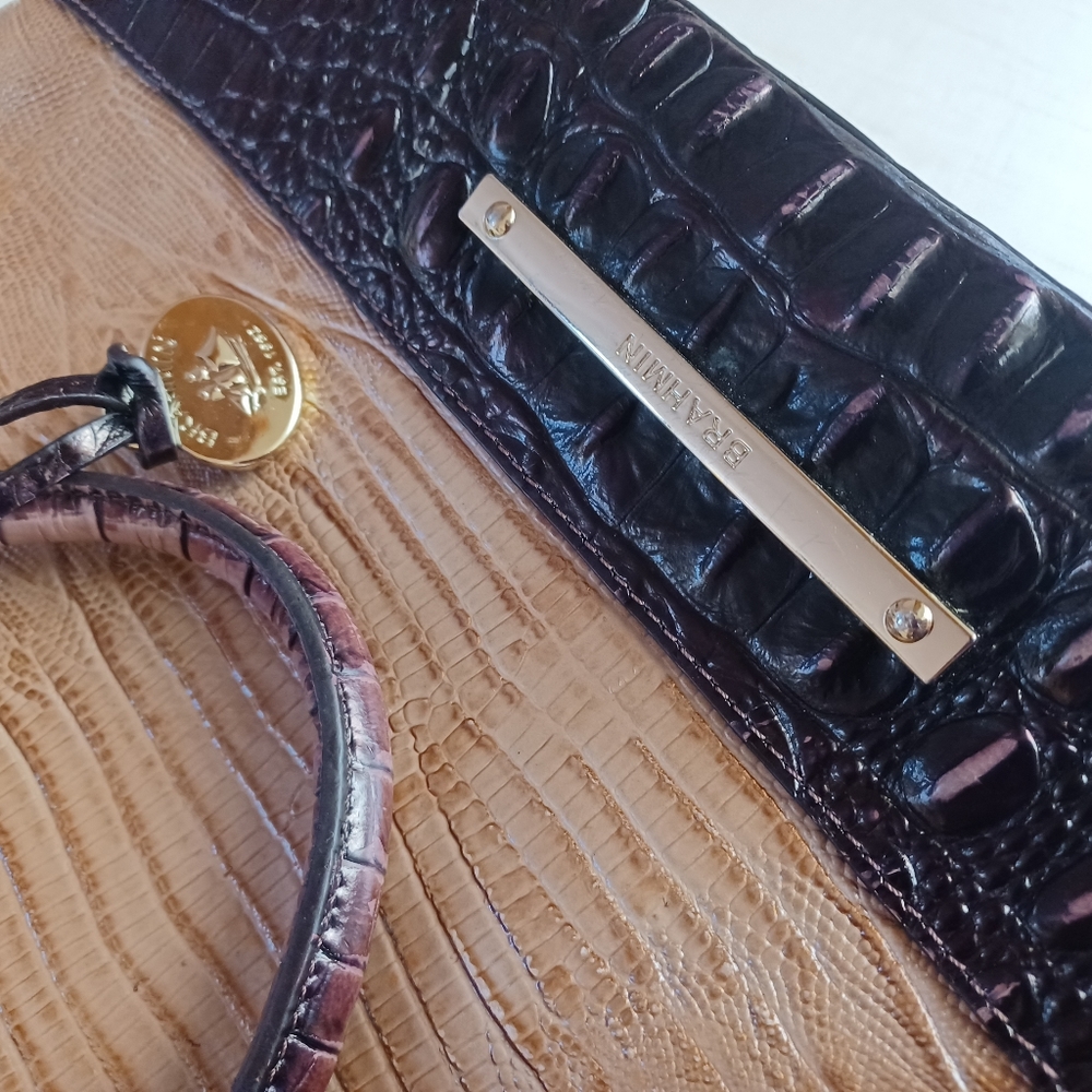 Brahmin Tan Crossbody Gator Bag Purse - Picture 13 of 13